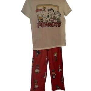 Peanuts Kids Pajama Set - Cream and Red